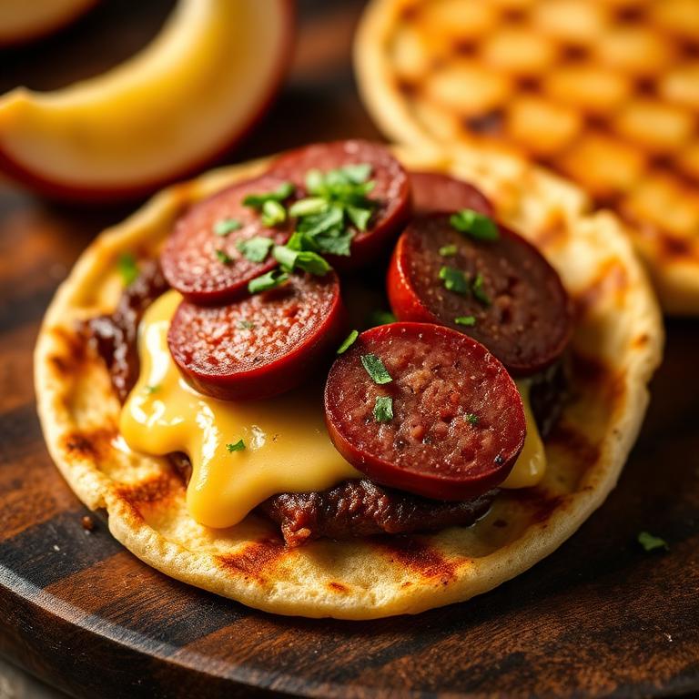 Arepa con morcilla