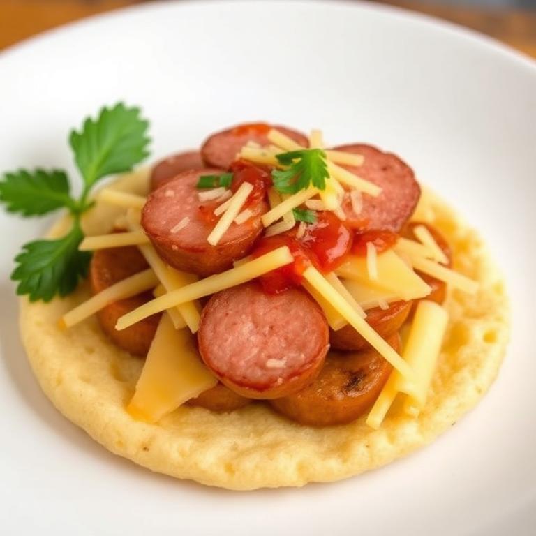 Arepa con salchichón